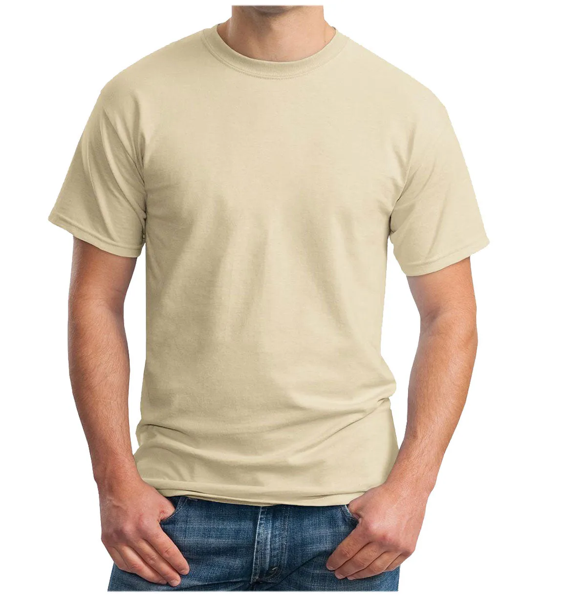 Plain Poly Cotton Short Sleeves T Shirts