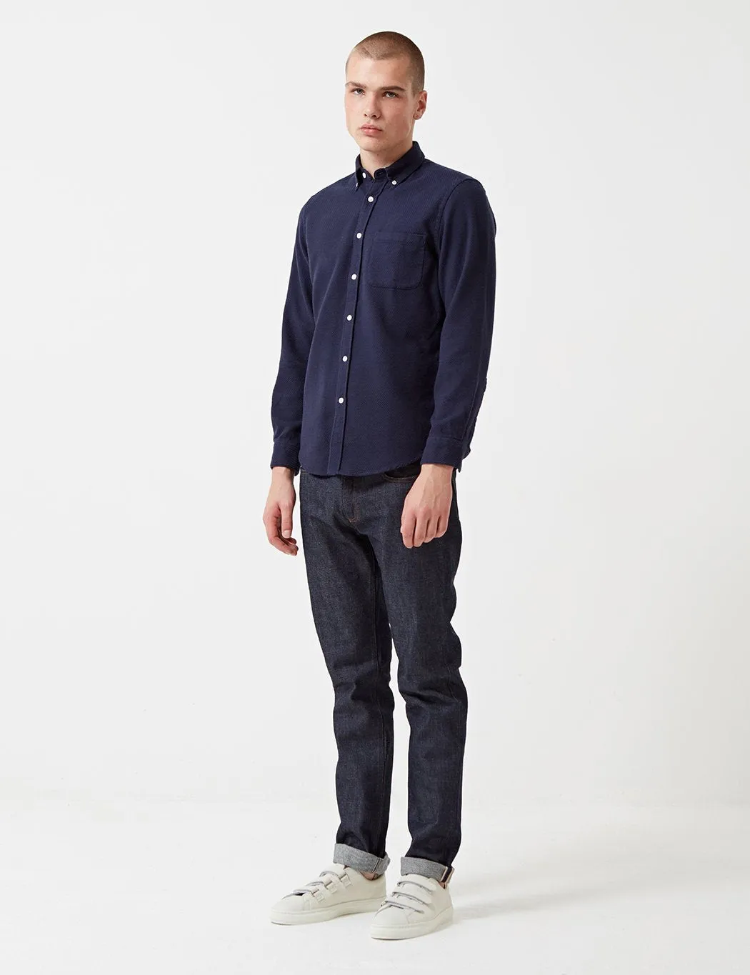 Portuguese Flannel Suave Shirt - Navy