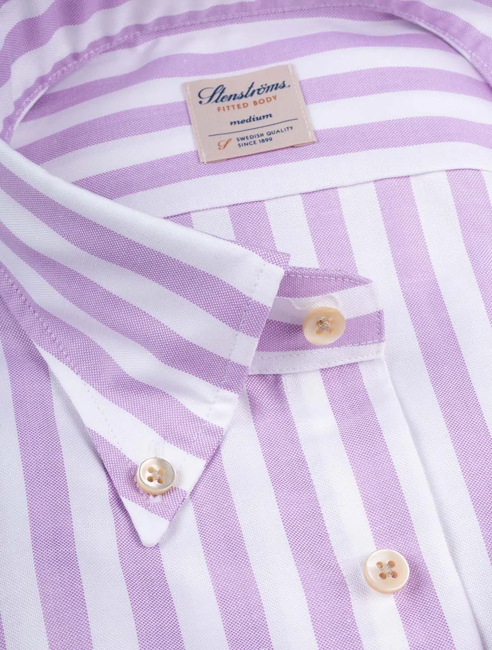 Purple Barstripe Fitted Body Shirt