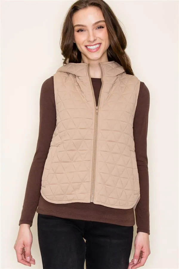 Quilted Hooded Vests - 3 Colors!