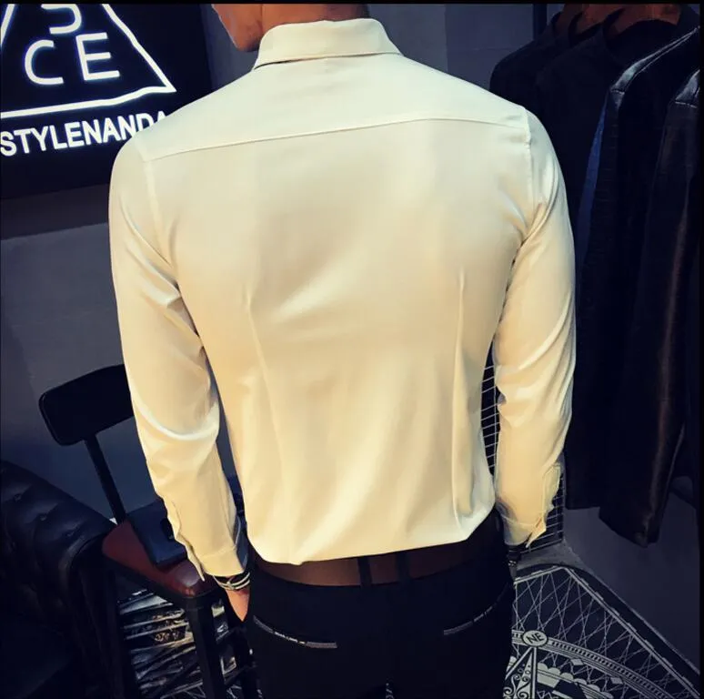 Ruffle Vintage Men Long Sleeves Shirt For Wedding Party