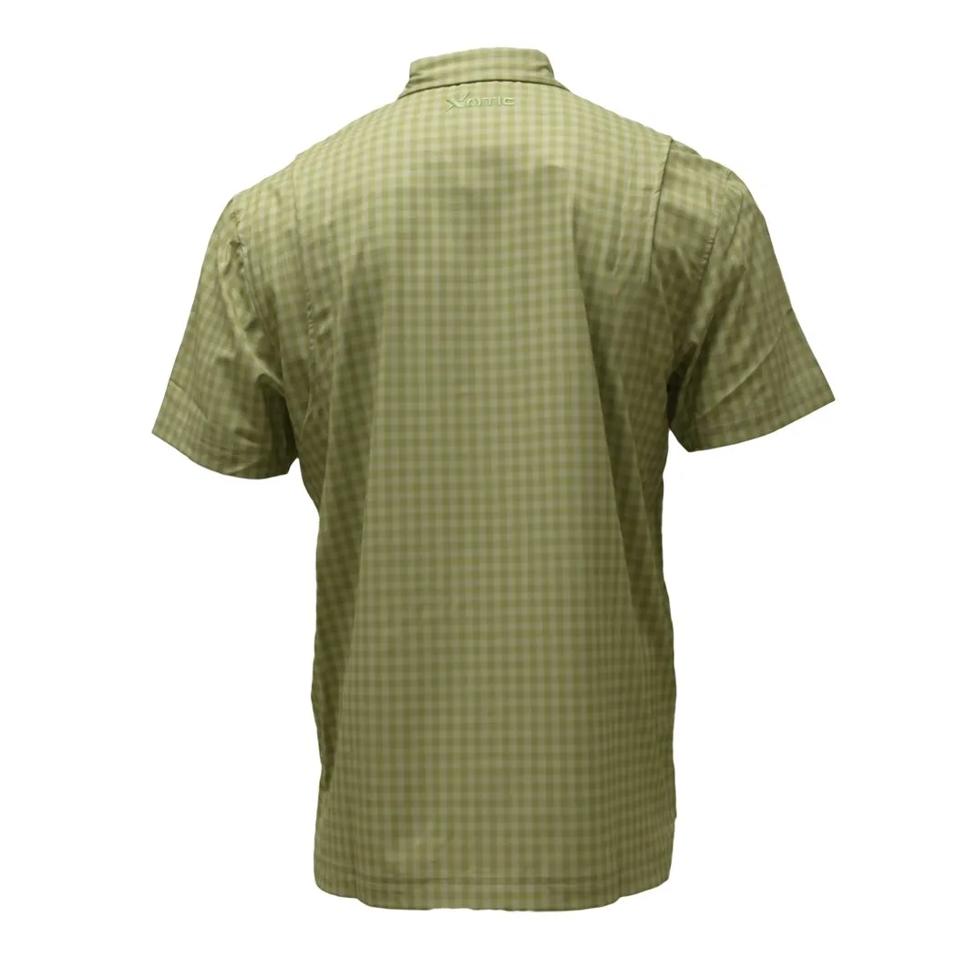 Short Sleeve Patterned Lifestyle Button Down w/ REPEL-X