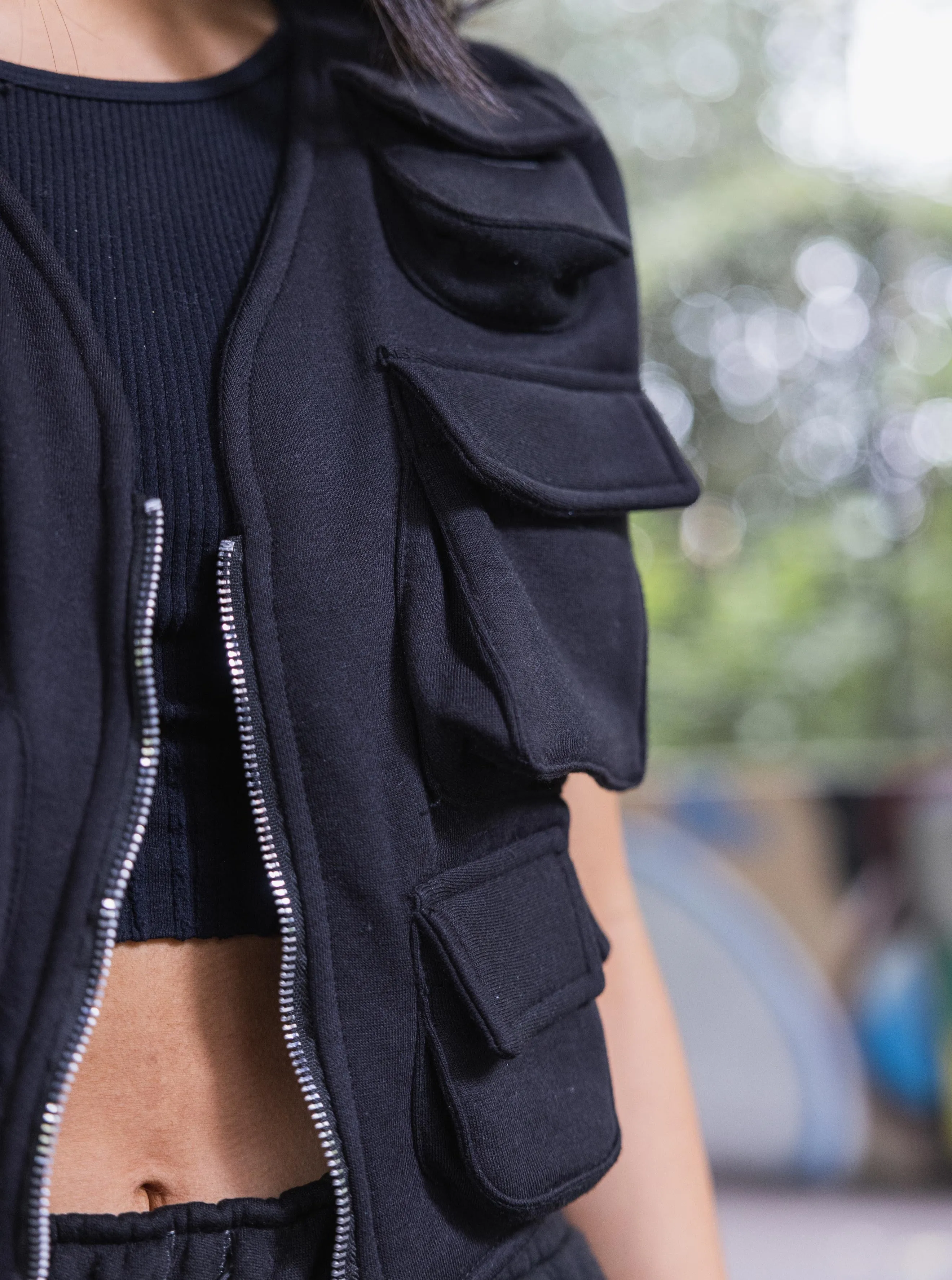 Sole et. Al Women's Warm-Up Vest : All Black