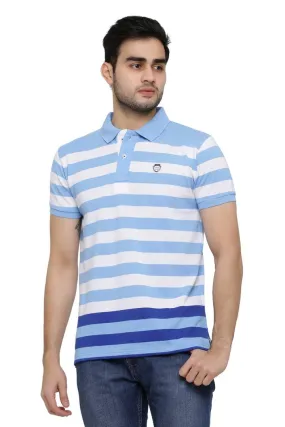 Striped Men Polo Neck  T-Shirt