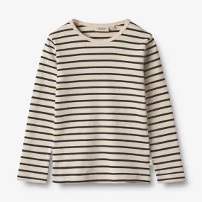 T-Shirt L/S Stig - navy stripe