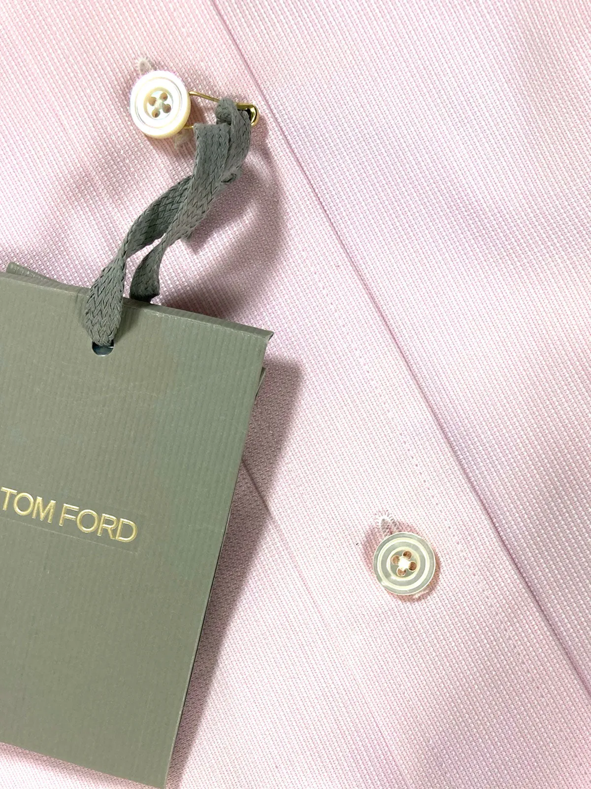 Tom Ford Dress Shirt Pink Pattern Modern Fit 39 - 15 1/2