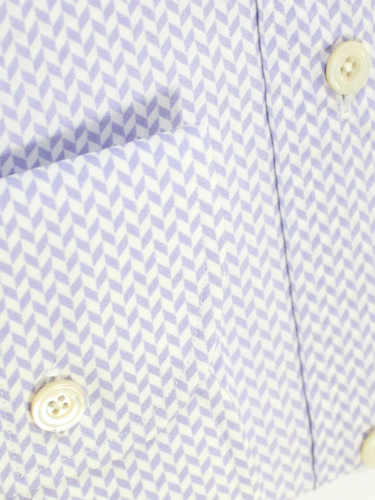 Tom Ford Dress Shirt White Lilac Herringbone Modern Fit 39 - 15 1/2 REDUCED SALE