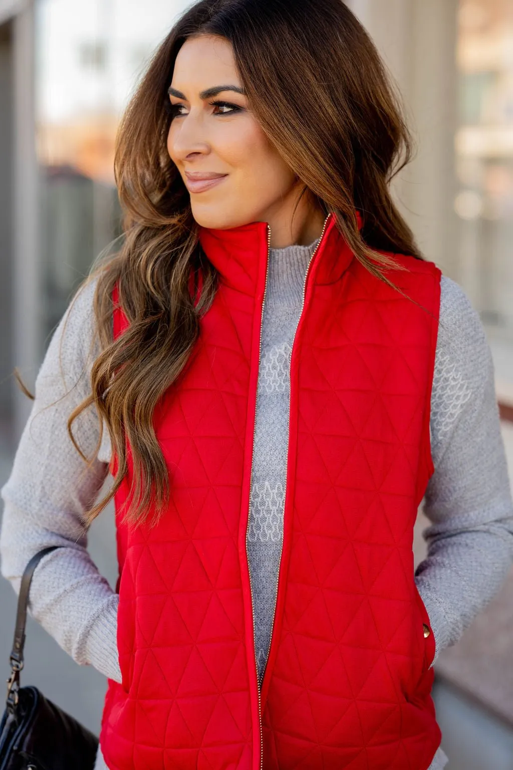 Triangle Quilted Puffer Vest