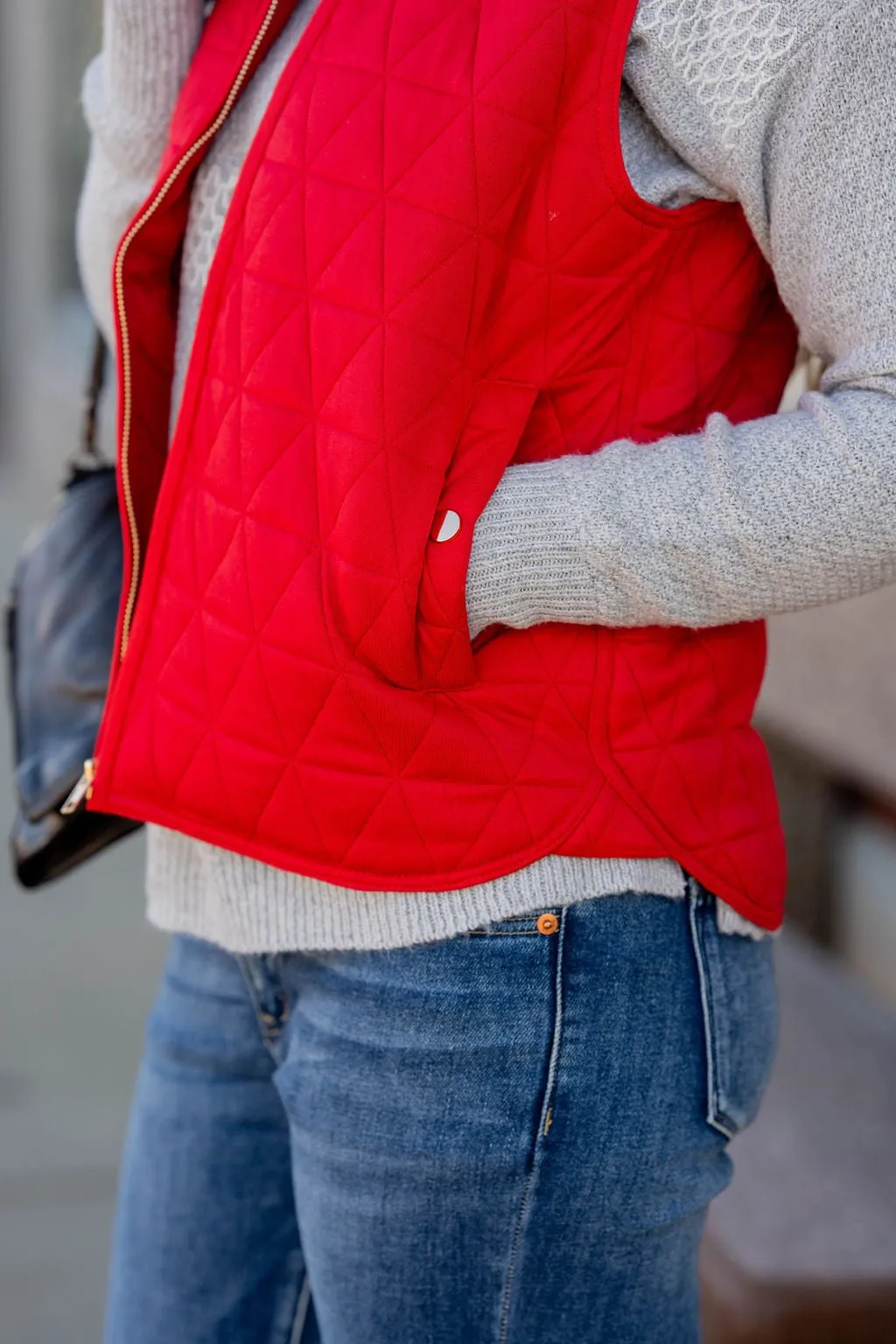 Triangle Quilted Puffer Vest