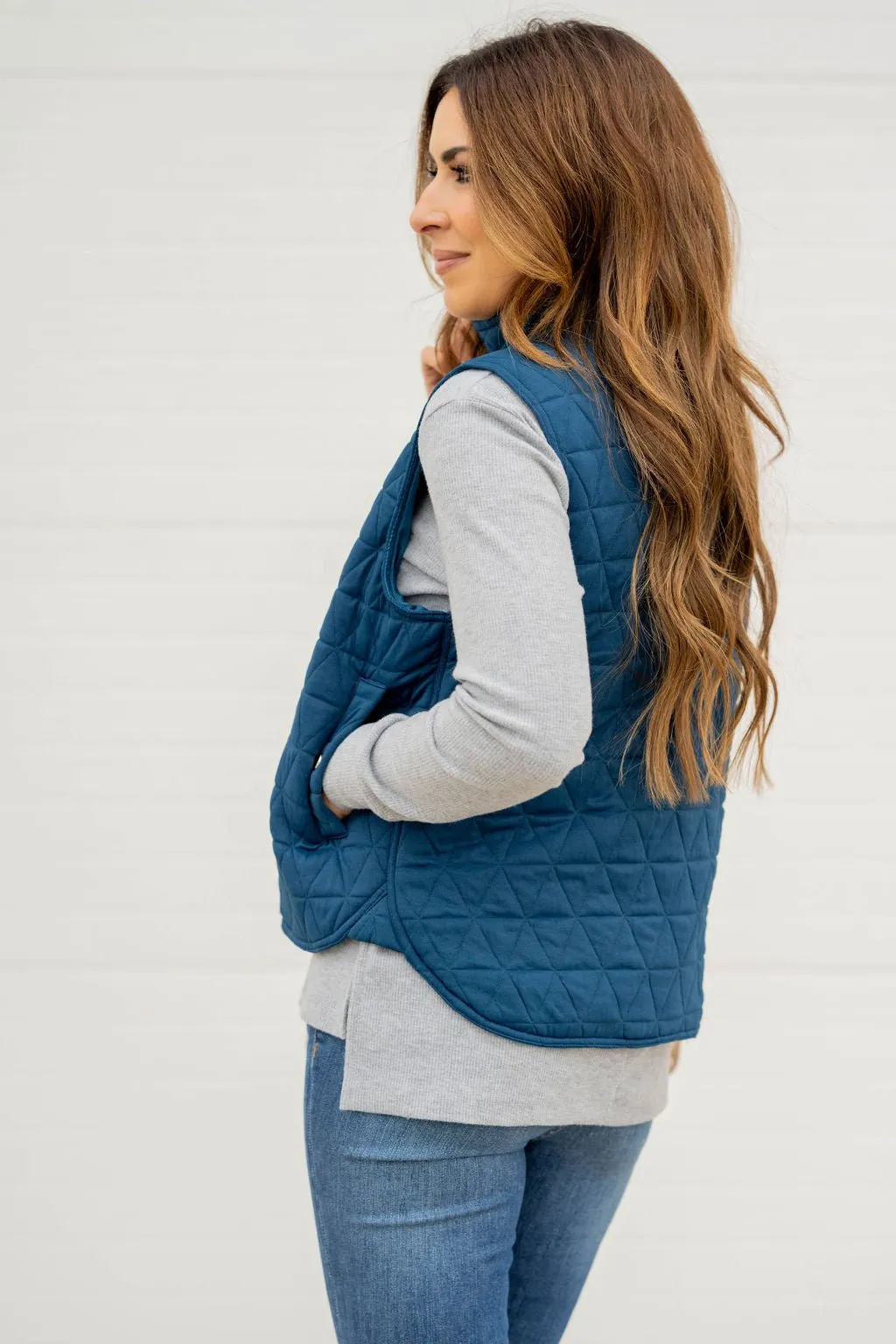 Triangle Quilted Puffer Vest