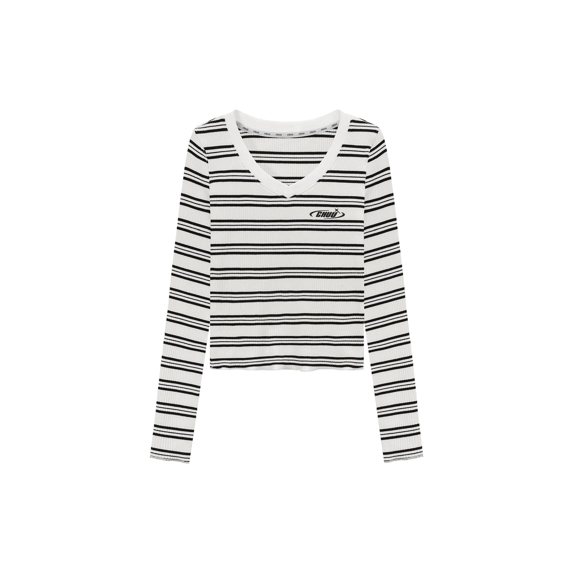 V-Neck Striped T-Shirt