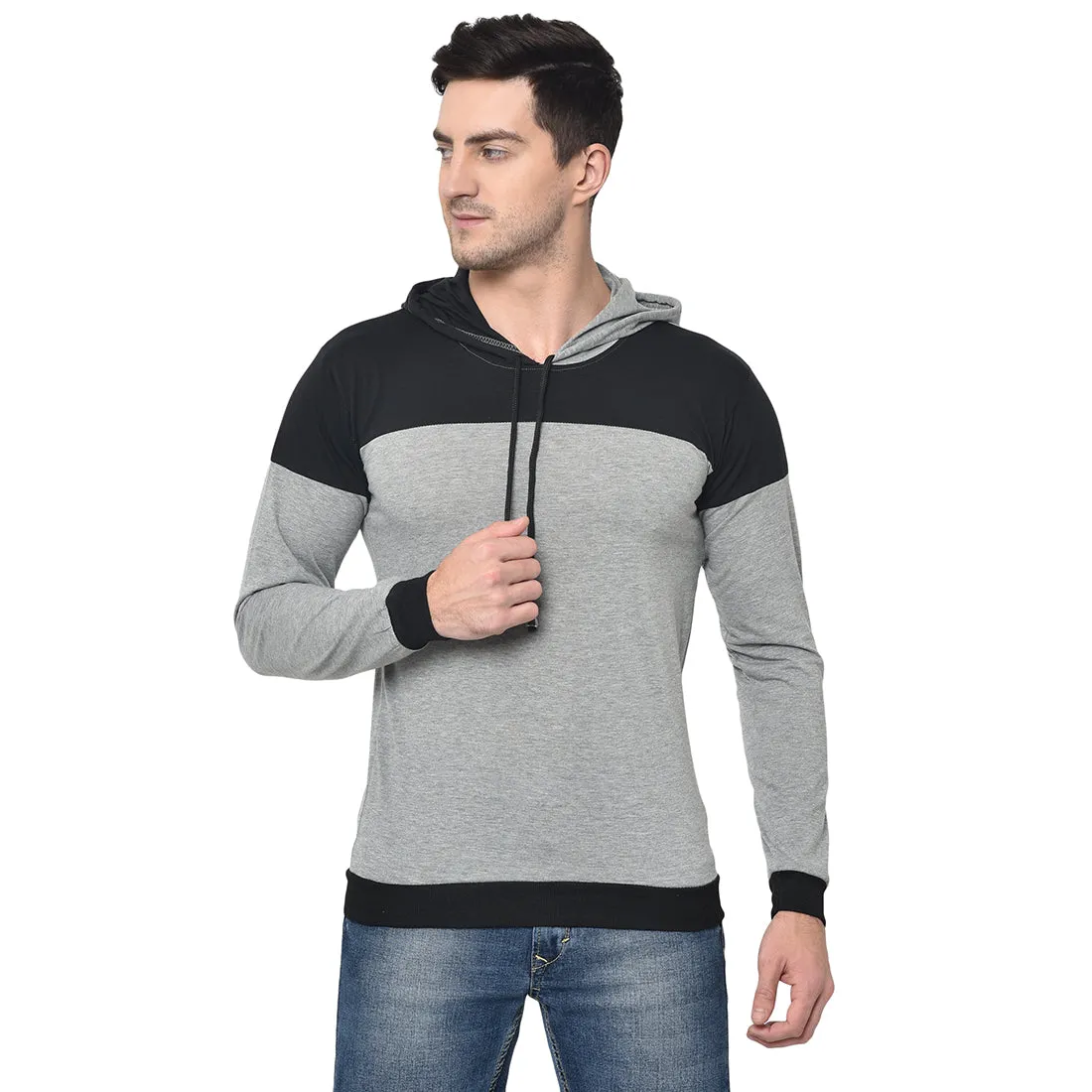 Vimal Jonney Full Sleeve Grey T-shirt For Men's