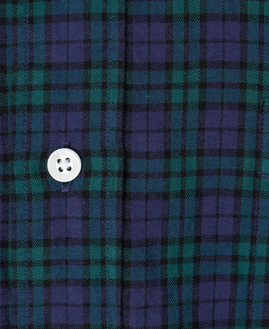 VINTAGE IVY - Button Down Black Watch Flannel