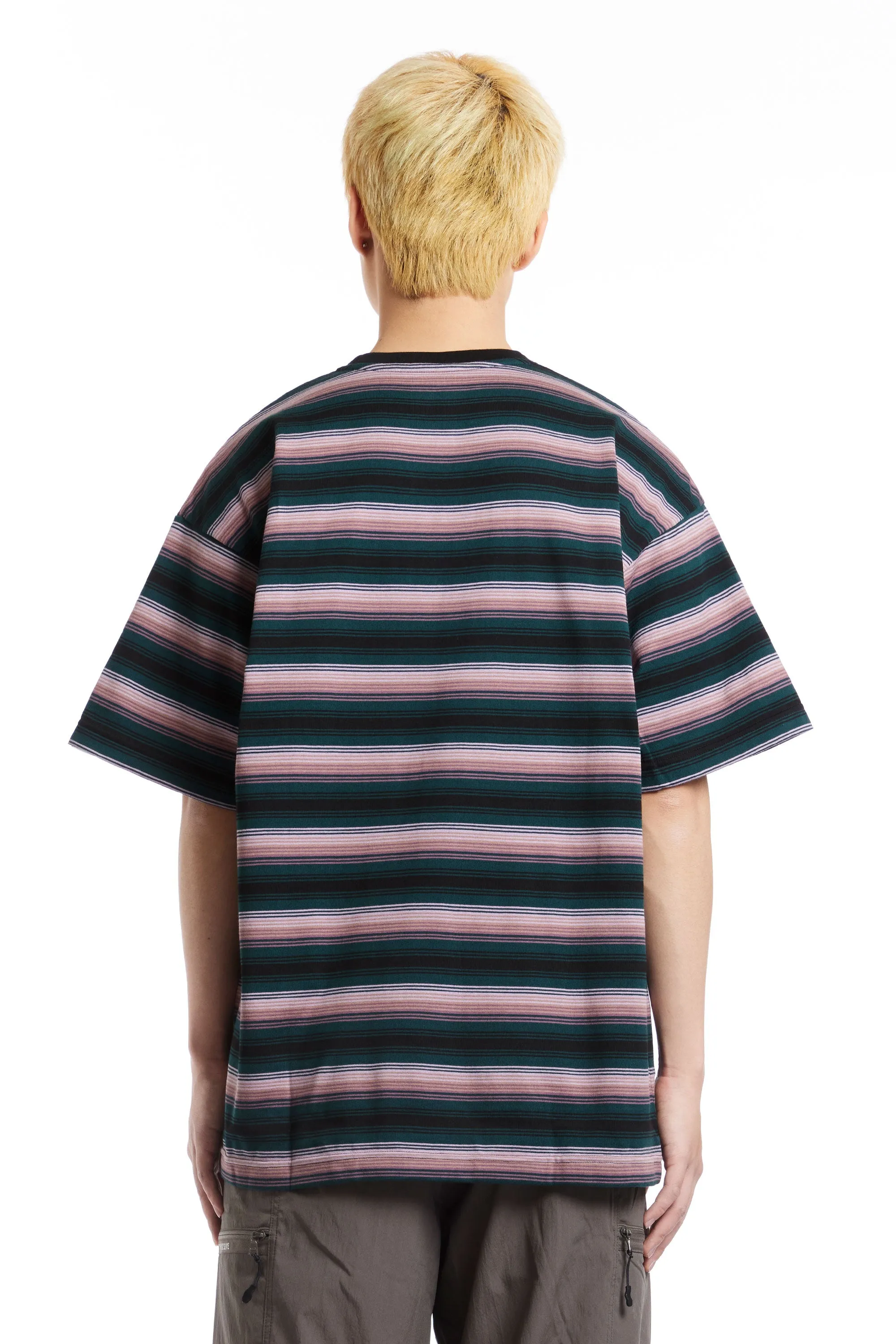 WTAPS - STRIPED EMB TEE CUT & SEW 26 SS24