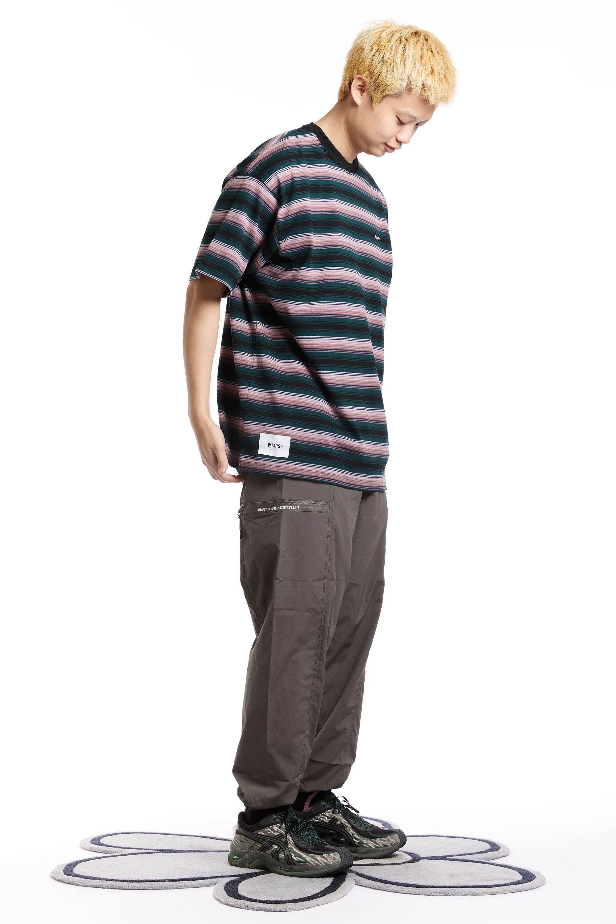 WTAPS - STRIPED EMB TEE CUT & SEW 26 SS24