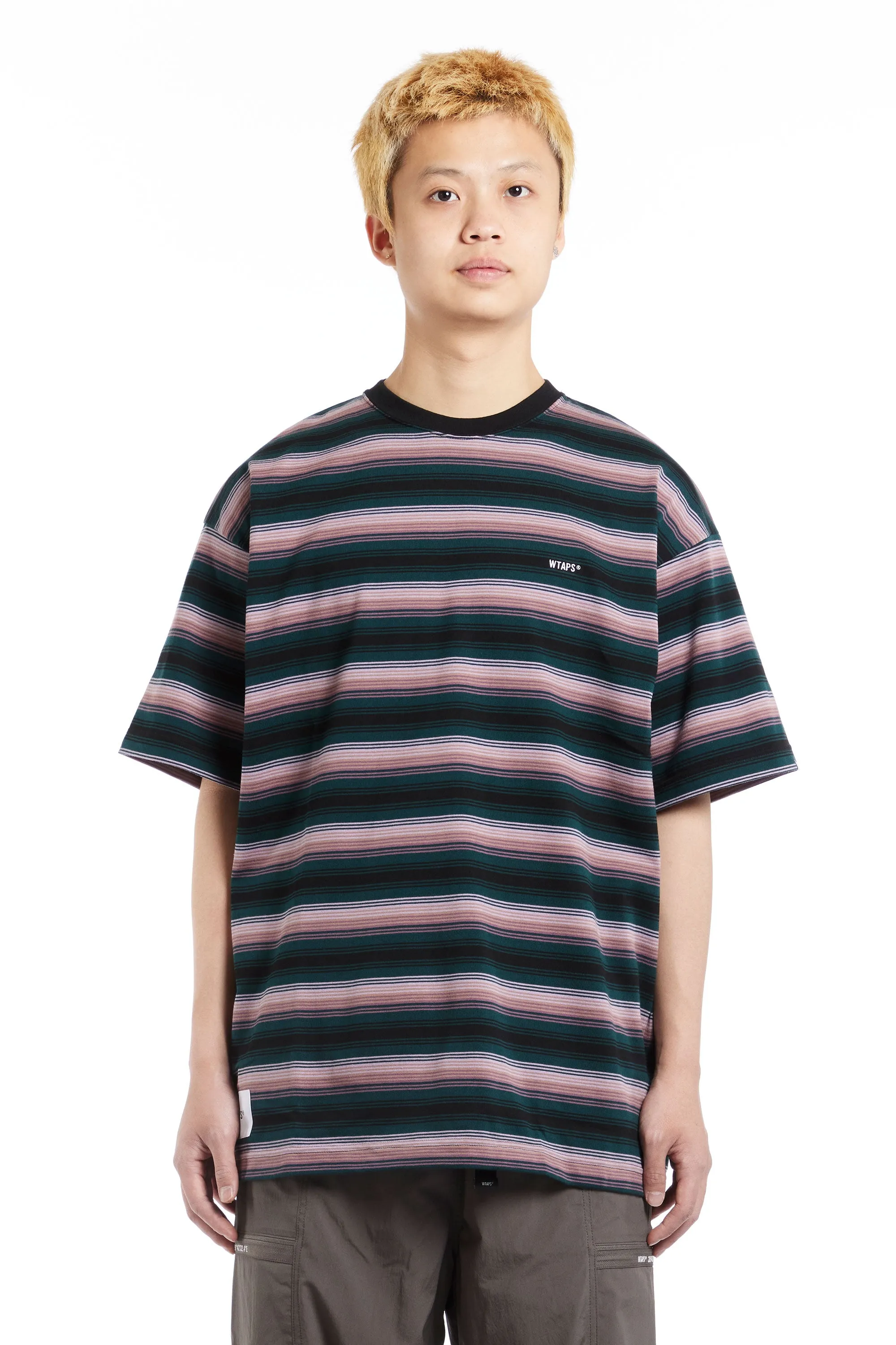 WTAPS - STRIPED EMB TEE CUT & SEW 26 SS24